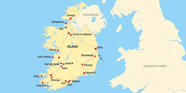 Irland Karte